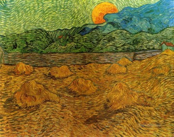  Luna Arte - Paisaje nocturno con luna creciente Vincent van Gogh